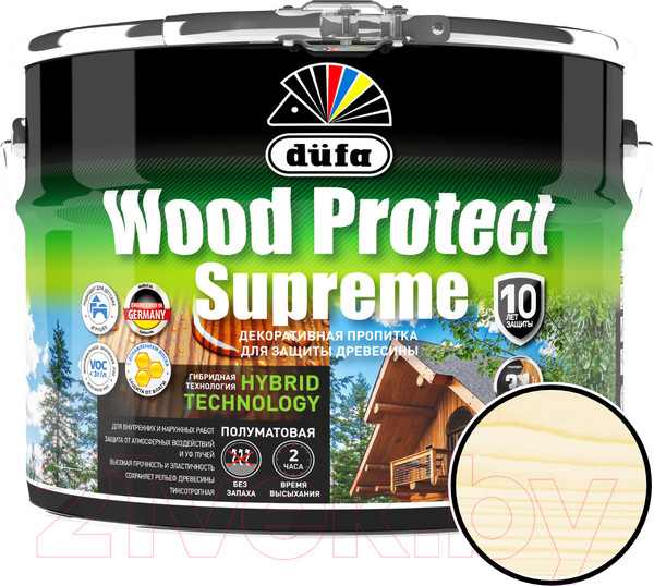 Изображение товара Пропитка для дерева Dufa Wood Protect Supreme (9л, бесцветный)