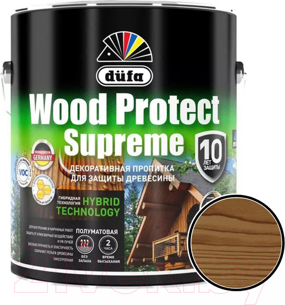 Изображение товара Пропитка для дерева Dufa Wood Protect Supreme (2.5л, орех)