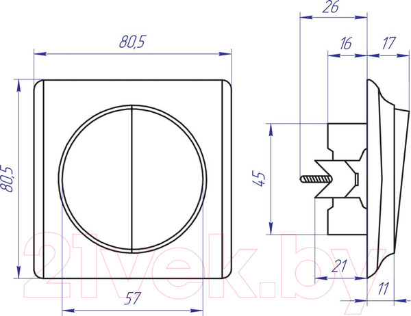 Изображение товара Выключатель OneKeyElectro Florence 1E31601300 / 2172777