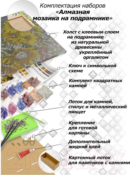 Изображение товара Набор алмазной вышивки БЕЛОСНЕЖКА Яблоко / 2007-ST-S