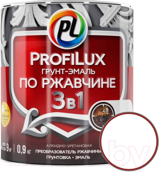 Изображение товара Грунт-эмаль Profilux По ржавчине 3в1 (900г, белый)