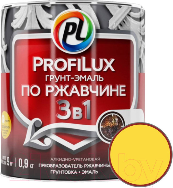 Изображение товара Грунт-эмаль Profilux По ржавчине 3в1 (900г, желтый)