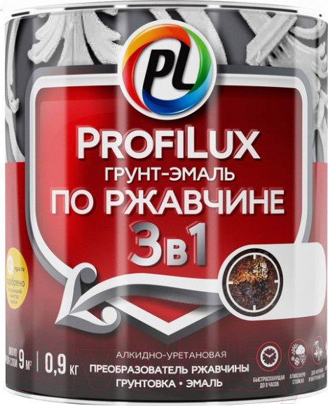Изображение товара Грунт-эмаль Profilux По ржавчине 3в1 (900г, зеленый)