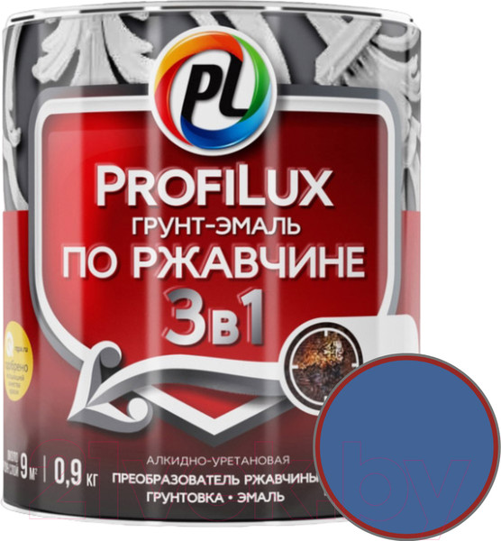 Изображение товара Грунт-эмаль Profilux По ржавчине 3в1 (900г, синий)
