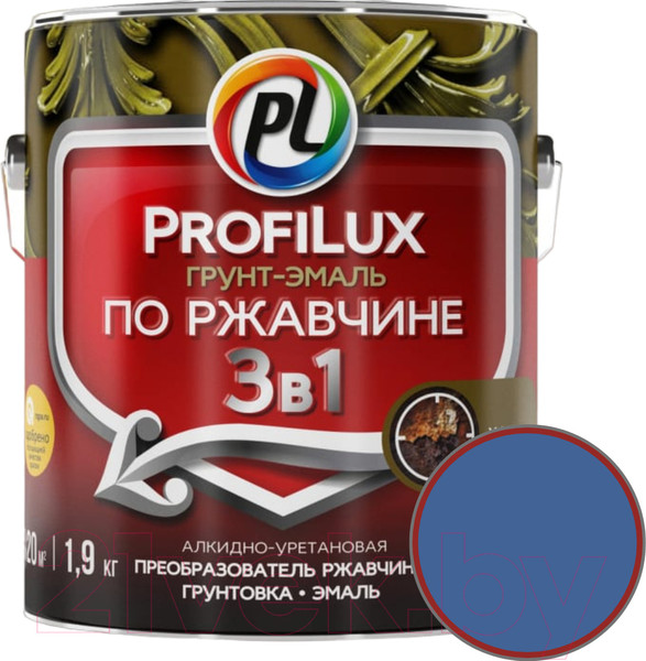 Изображение товара Грунт-эмаль Profilux По ржавчине 3в1 (1.9кг, синий)