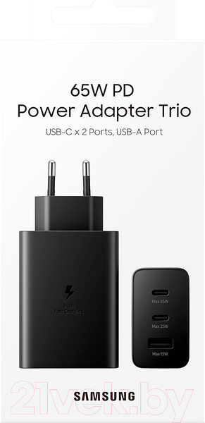Изображение товара Адаптер питания сетевой Samsung EP-T6530 / EP-T6530NBEGEU (черный)