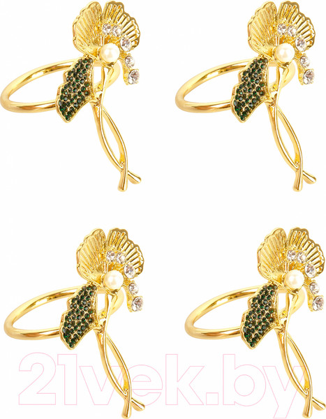 Изображение товара Набор колец для салфеток Nouvelle Blossom / 9903675-Н4 (4шт)