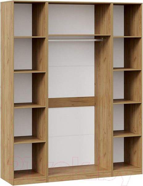 Изображение товара Шкаф ТриЯ Хилтон комбинированный с 4-мя  дверями (дуб крафт золотой/графит матовый)