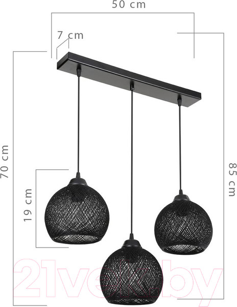 Изображение товара Люстра Toplight Lizbeth TL1612L-03BK