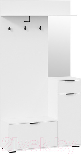 Изображение товара Секция в прихожую ТриЯ Эвита комбинированная Тип 1 (белый ясень)