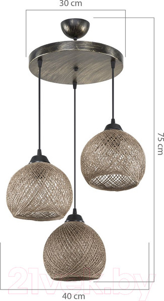 Изображение товара Люстра Toplight Lizbeth TL1612R-03DB