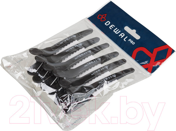 Изображение товара Набор зажимов для волос Dewal CL-35859 (6шт, черный)