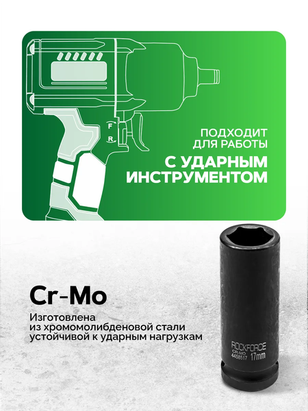 Изображение товара Головка слесарная RockForce RF-4458517(1419)