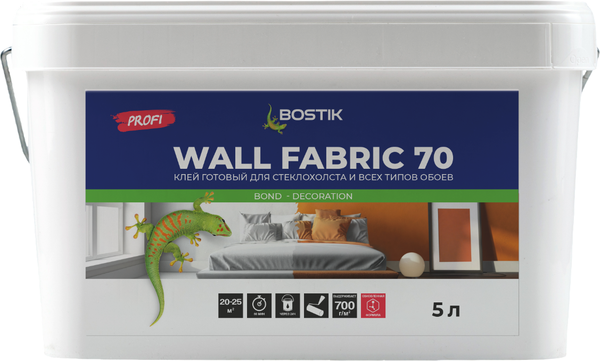 Изображение товара Клей для обоев Bostik 70 для стеклообоев (5л)