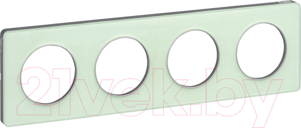 Изображение товара Рамка для выключателей и розеток Schneider Electric Odace S53P808S