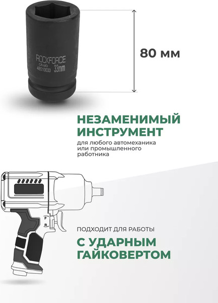 Изображение товара Головка слесарная RockForce RF-48510033(3109)
