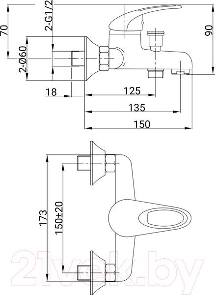 Изображение товара Смеситель Juguni Phoenix 0402.614