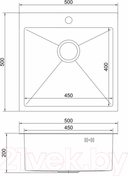 Изображение товара Мойка кухонная Mixline Pro 552931 (черный графит, с сифоном)
