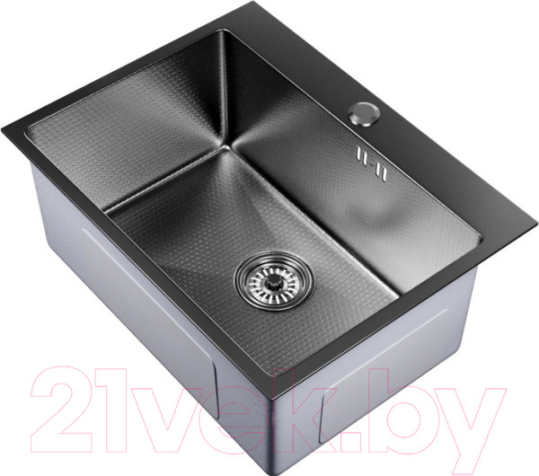 Изображение товара Мойка кухонная Mixline Pro 552933 (черный графит, с сифоном)