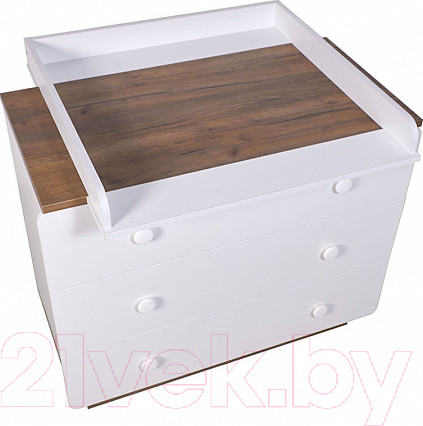 Изображение товара Комод Polini Kids Ameli 3000 / 0002760.165 (белый/дуб крафт)