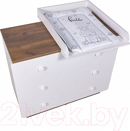 Изображение товара Комод Polini Kids Ameli 3000 / 0002760.165 (белый/дуб крафт)