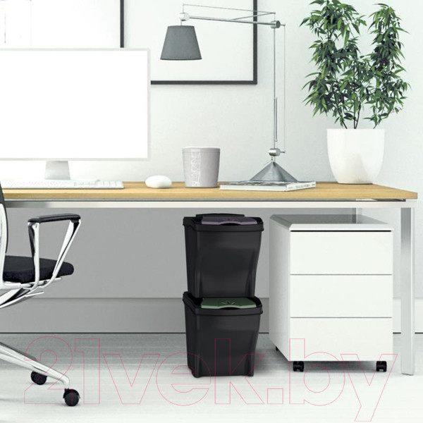 Изображение товара Система сортировки мусора Bama Pattumiera Poker Office Set 2x20 Lt (2шт)