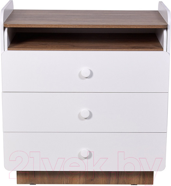 Изображение товара Комод пеленальный Polini Kids Ameli 3010 / 0002761.165 (белый/дуб крафт)