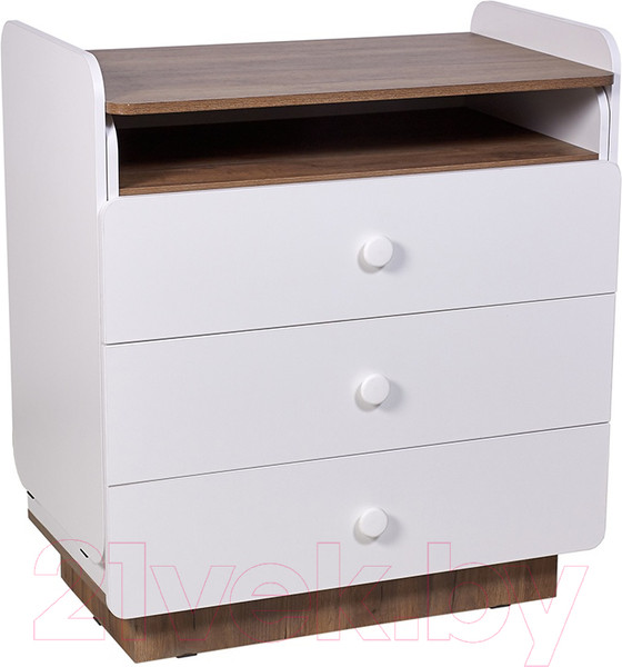Изображение товара Комод пеленальный Polini Kids Ameli 3010 / 0002761.165 (белый/дуб крафт)