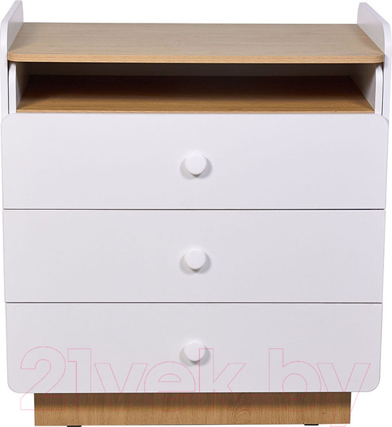 Изображение товара Комод пеленальный Polini Kids Ameli 3010 / 0002761.31 (белый/натуральный)