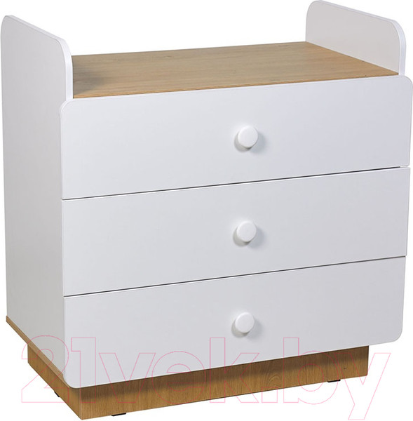 Изображение товара Комод пеленальный Polini Kids Ameli 3010 / 0002761.31 (белый/натуральный)
