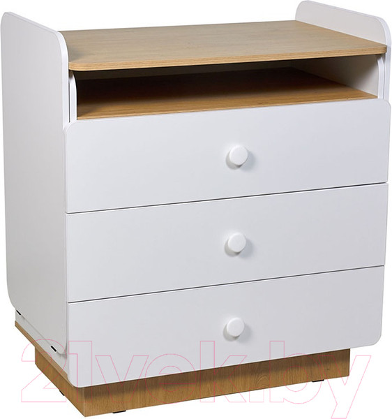 Изображение товара Комод пеленальный Polini Kids Ameli 3010 / 0002761.31 (белый/натуральный)