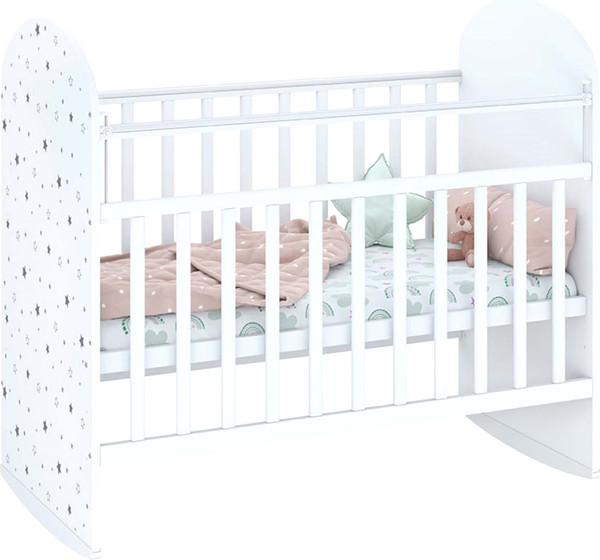 Изображение товара Детская кроватка Фея 701 Звездное сияние / 0002549.9.18 (белый)