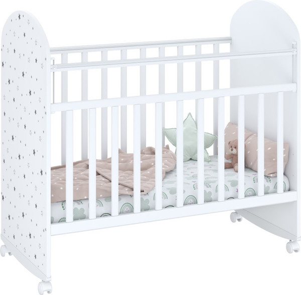 Изображение товара Детская кроватка Фея 701 Звездное сияние / 0002549.9.18 (белый)