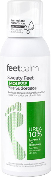 Изображение товара Пенка для ног Feetcalm Sweaty Feet Mousse 10% Мочевины против потливости ног (125мл)