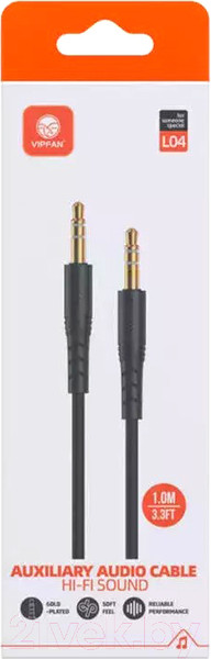 Изображение товара Кабель Vipfan AUX L04 LMT (1м, черный)
