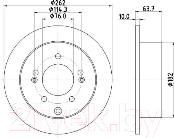 Изображение товара Тормозной диск Nisshinbo ND6070K