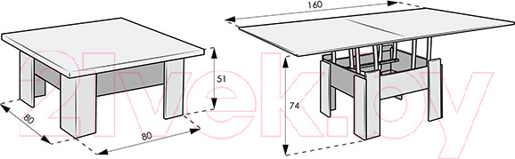 Изображение товара Стол-трансформер AMI Престиж (венге мария)