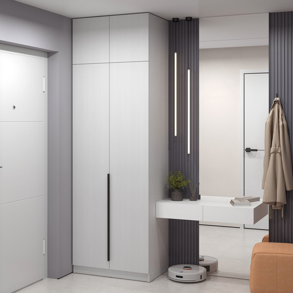 Изображение товара Шкаф Soma Lord Black 2-х створчатый 80x240 (белый)