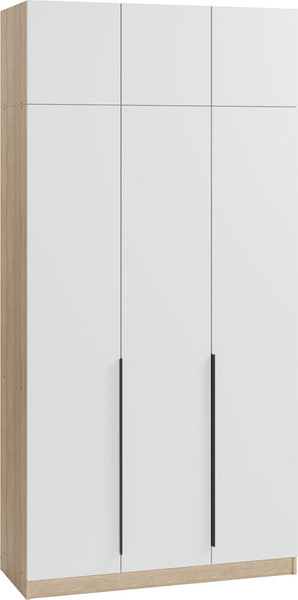 Изображение товара Шкаф Soma Lord Black 3-х створчатый 120x240 (дуб сонома/белый)