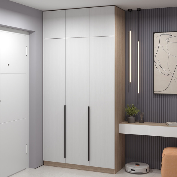 Изображение товара Шкаф Soma Lord Black 3-х створчатый 120x240 (дуб сонома/белый)