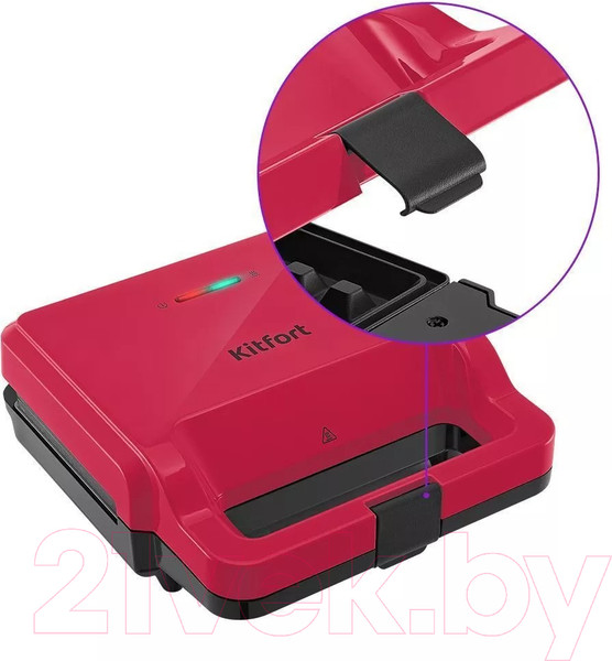 Изображение товара Вафельница Kitfort KT-3610-1 (малиновый)
