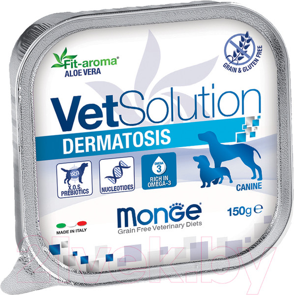 Изображение товара Влажный ветеринарный корм для собак Monge Vet Solution Dermatosis (150г)