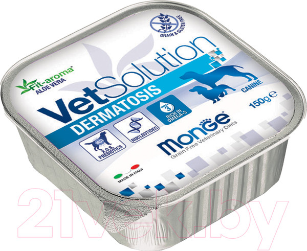 Изображение товара Влажный ветеринарный корм для собак Monge Vet Solution Dermatosis (150г)