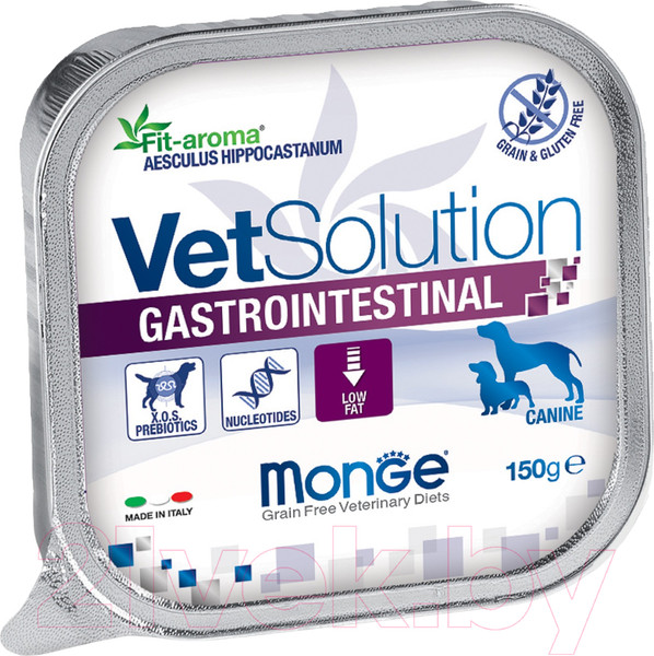 Изображение товара Влажный ветеринарный корм для собак Monge Vet Solution Gastrointestinal (150г)