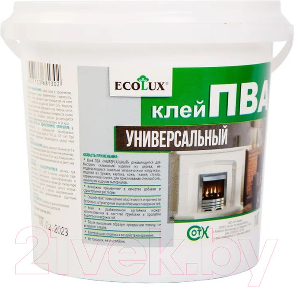 Изображение товара Клей Ecolux ПВА универсальный (1кг)