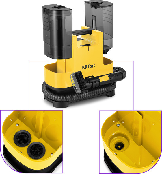 Изображение товара Пылесос Kitfort KT-5162-3 (черный/желтый)