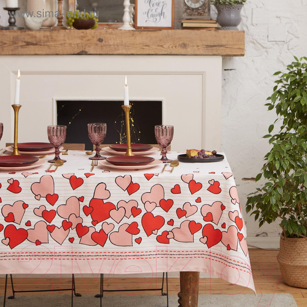 Изображение товара Скатерть Этель Cat's Love / 5376656 (149x180)