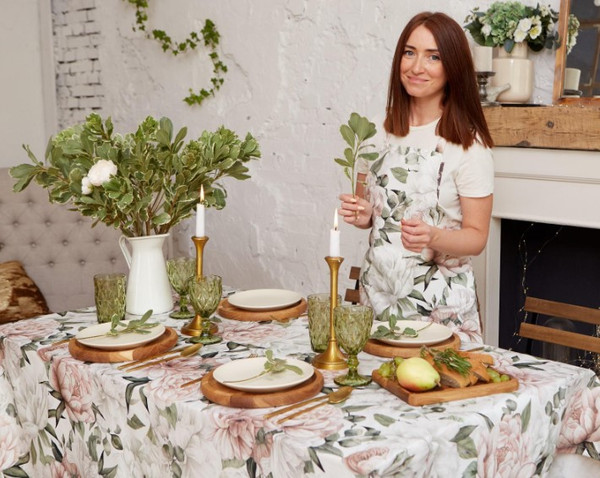 Изображение товара Скатерть Этель Пионы / 5376619 (149x180)