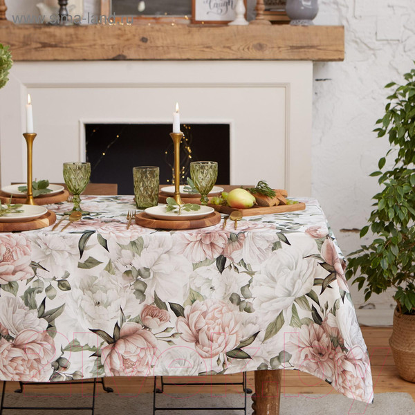 Изображение товара Скатерть Этель Пионы / 5376620 (149x220)