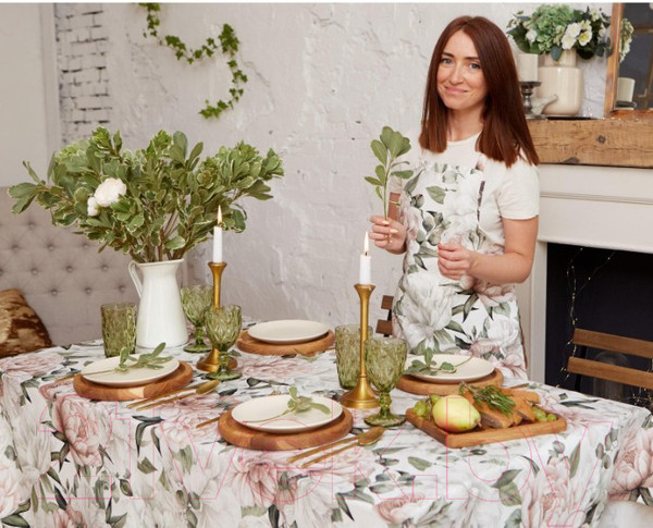 Изображение товара Скатерть Этель Пионы / 5376620 (149x220)